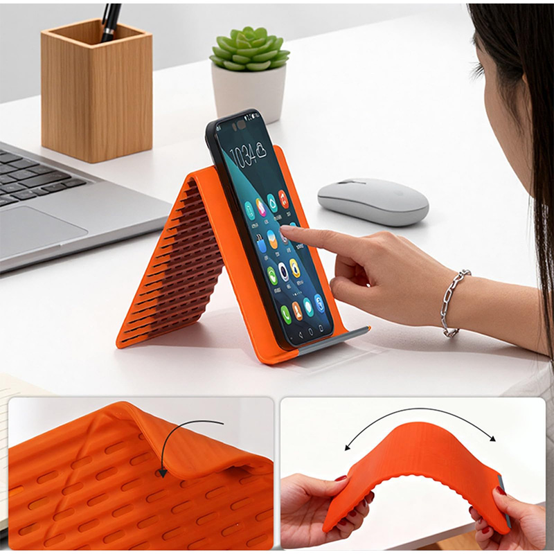 Car Accessories Tablet Holder - Penyangga Ponsel Lipat Silikon Fleksibel, Dapat