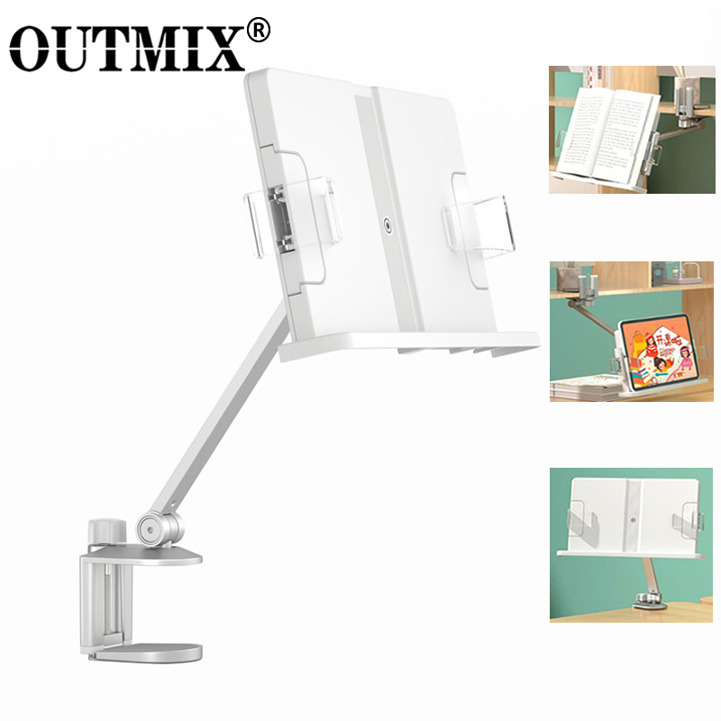 Tablet Accessories For Reading - Meja Penjepit Aluminium Membaca Buku Berdiri
