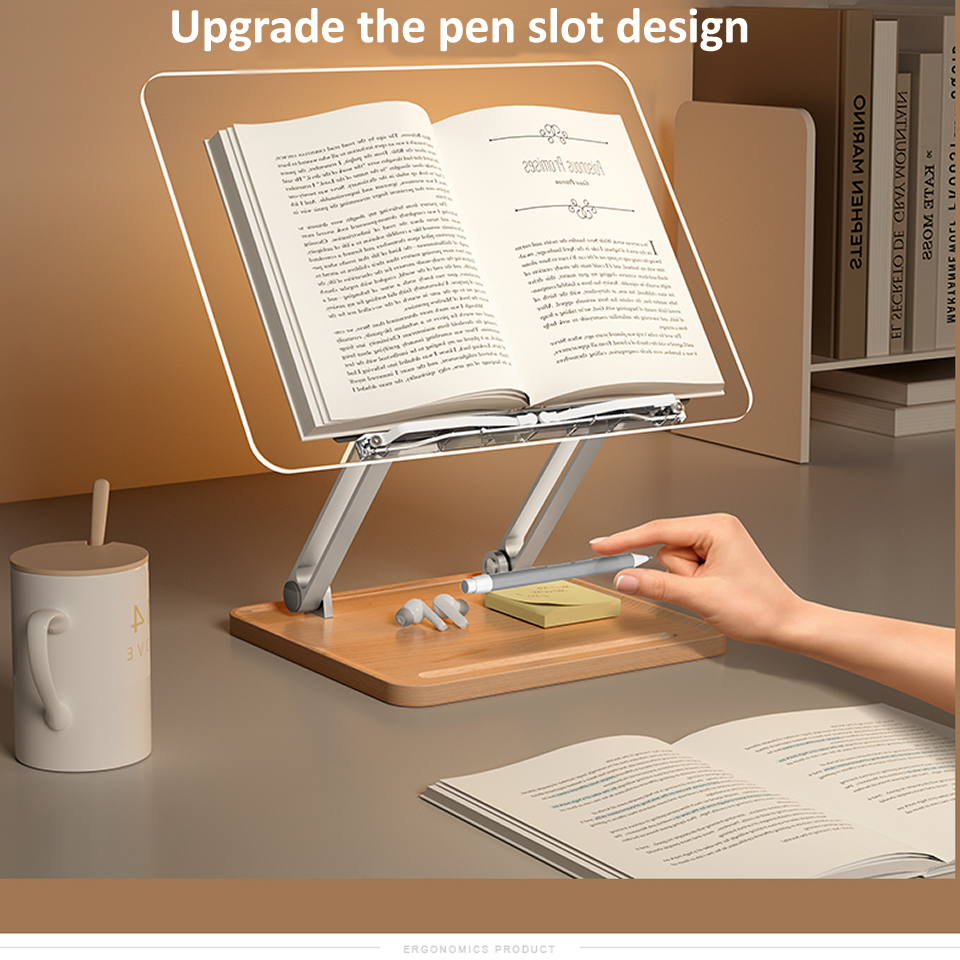 Stand Baca Kayu dengan Lampu A - Tablet Accessories For Reading ulasan dan harga